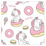 Unicorn Seamless Pattern Background Vector (1) Large Satin Scarf (Square) Front