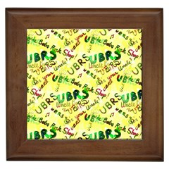 Ubrs Yellow Framed Tile by Rokinart