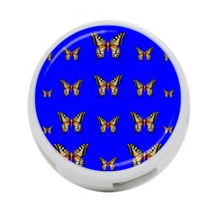 Butterfly Pattern Blue Insects 4-port Usb Hub (two Sides) by Vaneshart