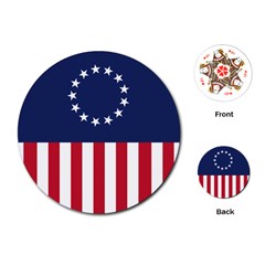 Betsy Ross Flag Usa America United States 1777 Thirteen Colonies Vertical Playing Cards Single Design (round) by snek