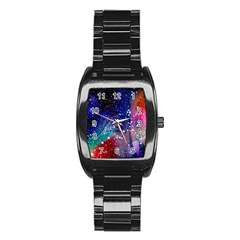 Cosmic Galaxy Stardust Stainless Steel Barrel Watch by trulycreative