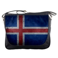 Grunge Iceland Flag Messenger Bag by trulycreative