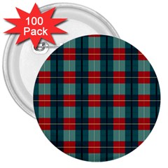 Pattern Texture Plaid 3  Buttons (100 Pack)  by Mariart