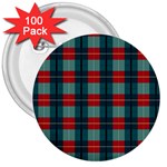 Pattern Texture Plaid 3  Buttons (100 pack)  Front