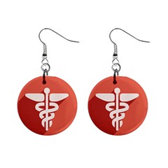 Caduceus Mini Button Earrings by trulycreative