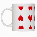 Heart Red Love Valentines Day White Mugs Left