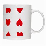 Heart Red Love Valentines Day White Mugs Right