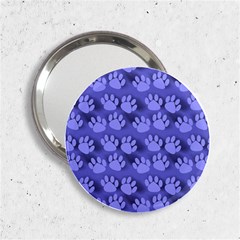 Pattern Texture Feet Dog Blue 2 25  Handbag Mirrors by HermanTelo