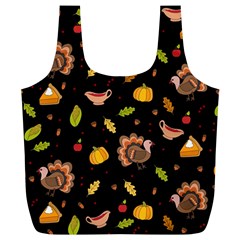 Thanksgiving Turkey Pattern Full Print Recycle Bag (xl) by Valentinaart