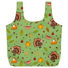 Thanksgiving Turkey Pattern Full Print Recycle Bag (xl) by Valentinaart