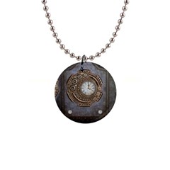 Elegant Steampunk Design 1  Button Necklace