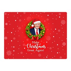 Make Christmas Great Again With Trump Face Maga Double Sided Flano Blanket (mini)  by snek