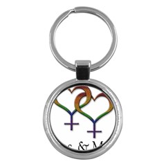 Mrs  And Mrs  Key Chain (round) by LiveLoudGraphics