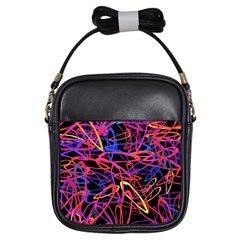 Abstrait Neon Colors Girls Sling Bag by kcreatif