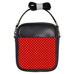 Pois Doré / Rouge Girls Sling Bag by kcreatif