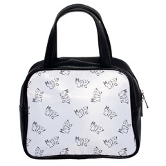 Messy Life Phrase Motif Typographic Pattern Classic Handbag (two Sides)