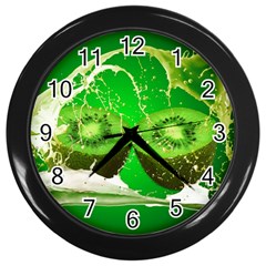 Kiwi Fruit Vitamins Healthy Cut Wall Clock (black) by Amaryn4rt