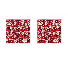 Nicholas Santa Christmas Pattern Cufflinks (square) by Wegoenart