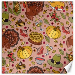 Thanksgiving Pattern Canvas 16  X 16  by Sobalvarro