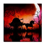 Drive In The Night By Carriage Tile Coaster Front