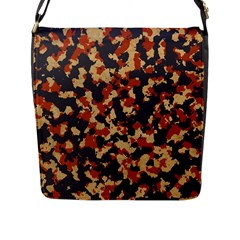 Aged Red, White, And Blue Camo Flap Closure Messenger Bag (l) by McCallaCoultureArmyShop