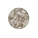 Tan Army Camouflage Hat Clip Ball Marker Front