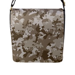 Tan Army Camouflage Flap Closure Messenger Bag (l) by mccallacoulture