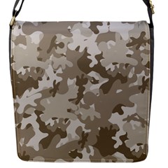 Tan Army Camouflage Flap Closure Messenger Bag (s) by mccallacoulture