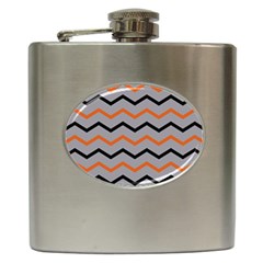 Basketball Thin Chevron Hip Flask (6 Oz) by mccallacoulturesports