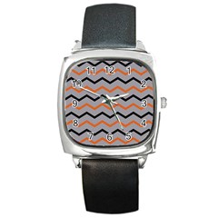 Basketball Thin Chevron Square Metal Watch by mccallacoulturesports