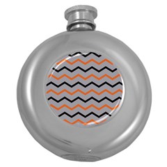 Basketball Thin Chevron Round Hip Flask (5 Oz) by mccallacoulturesports