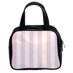 Pastel Pink Stripes Classic Handbag (two Sides)