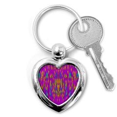 Festive Rainbow, Season To Wear Popart Key Chain (heart) by pepitasart