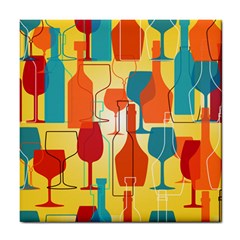 I Love Wine Tile Coaster by designsbymallika