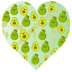 Avocado Love Wooden Puzzle Heart by designsbymallika