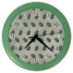 Army Green Hand Grenades Color Wall Clock by McCallaCoultureArmyShop