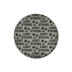 Army Stong Military Rubber Round Coaster (4 Pack)  by McCallaCoultureArmyShop