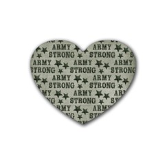 Army Stong Military Heart Coaster (4 Pack)  by McCallaCoultureArmyShop