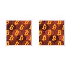 Cryptocurrency Bitcoin Digital Cufflinks (square) by HermanTelo