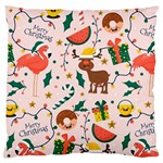 Colorful Funny Christmas Pattern Large Flano Cushion Case (Two Sides) Front