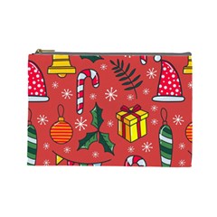 Colorful Funny Christmas Pattern Cosmetic Bag (large) by Vaneshart