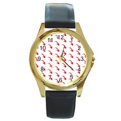 Create Your Own Custom Online Full Print Blank Template Round Gold Metal Watch by startdesign