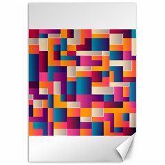 Abstract Geometry Blocks Canvas 20  X 30  by Bajindul