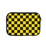 Checkerboard Pattern Black and Yellow Ancap Libertarian Apple MacBook Pro 15  Zipper Case Front