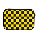 Checkerboard Pattern Black and Yellow Ancap Libertarian Apple MacBook Pro 17  Zipper Case Front