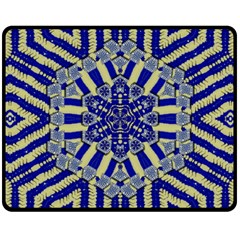 Wood Flower And Matches Mandala Vintage Double Sided Fleece Blanket (medium)  by pepitasart