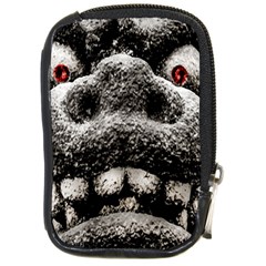 Monster Sculpture Extreme Close Up Illustration 2 Compact Camera Leather Case by dflcprintsclothing