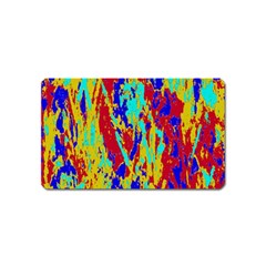 Multicolored Vibran Abstract Textre Print Magnet (name Card) by dflcprintsclothing