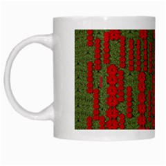 Bloom In Yule Season Colors White Mugs by pepitasart