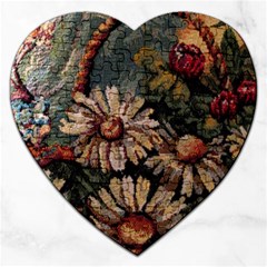 Old Embroidery 1 1 Jigsaw Puzzle (heart) by bestdesignintheworld